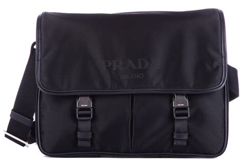 prada men's nylon cross-body messenger shoulder bag